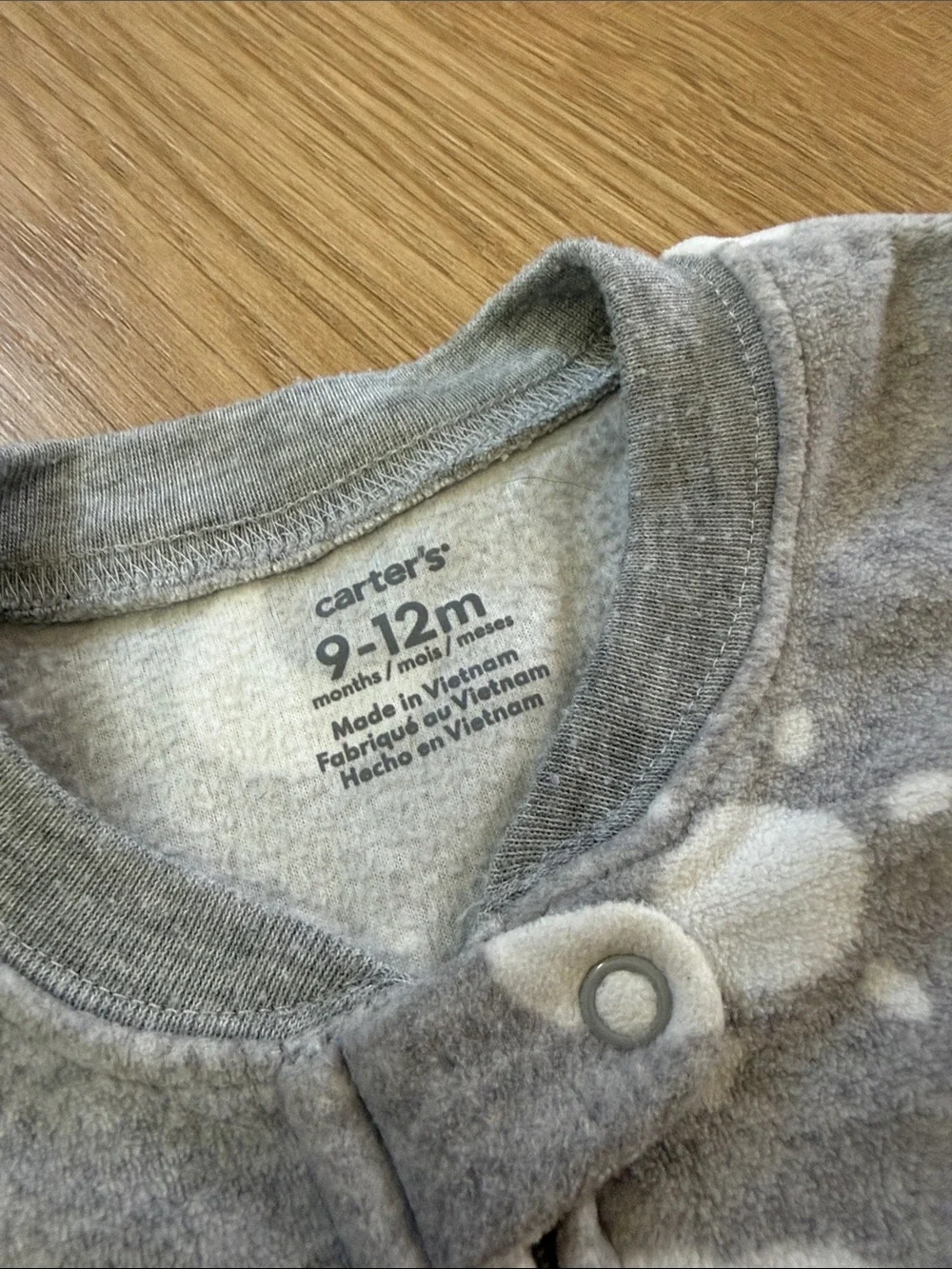 Carter's Grey Moon & Sun Sleep Sack - White Cloud Print 9-12 Months